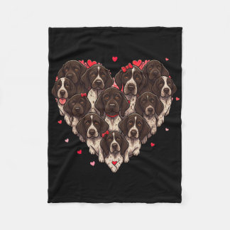 Couverture Polaire German Shorthaired Pointer Heart Valentine Womens 