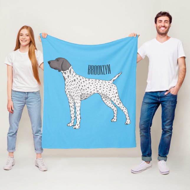Couverture Polaire German Shorthred Pointer dog (En situation)