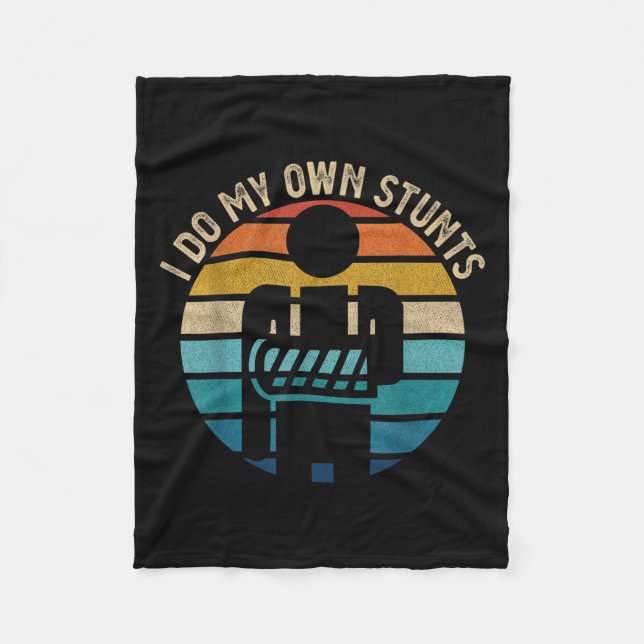 Couverture Polaire Get Well Funny Injury Hand Wrist, I Do My Own Stun (Devant)