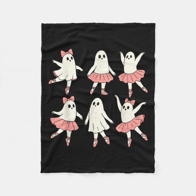 Couverture Polaire Ghost Ballerina Ballet Dance Teacher Halloween Cos (Devant)
