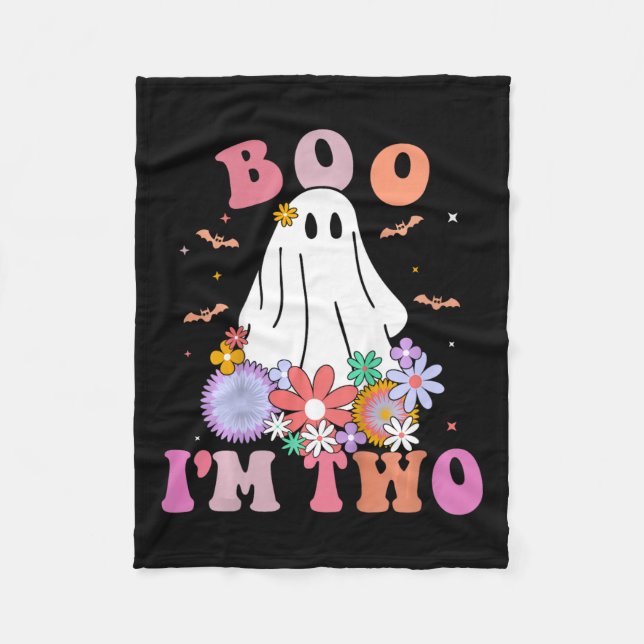Couverture Polaire Ghost Boo Je suis deux ans 2e anniversaire Enfants (Devant)