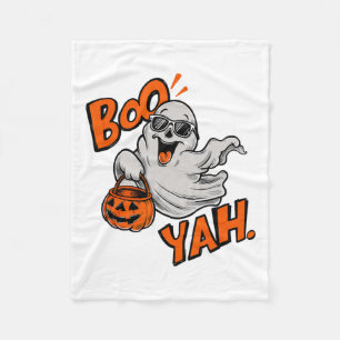 Couverture Polaire Ghost Boo Yah Funny Chemise d'Halloween Éffrayante