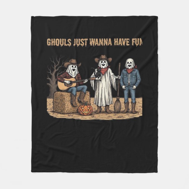 Couverture Polaire Ghouls veut juste s'amuser cadeaux d'Halloween aut (Devant)