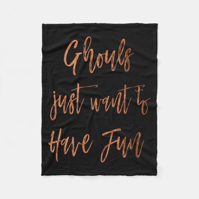 Couverture Polaire Ghouls veut juste s'amuser Halloween Blanket (Devant)