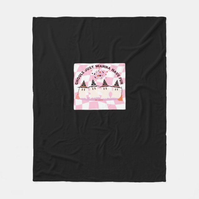 Couverture Polaire Ghouls veut juste s'amuser Halloween design Trendi (Devant)