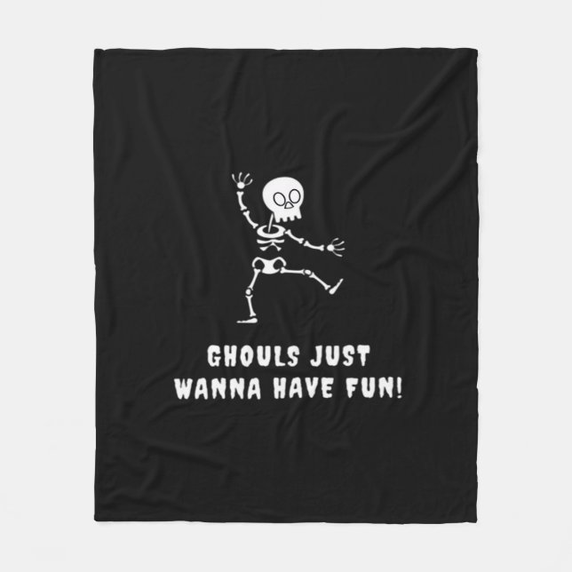 Couverture Polaire Ghouls Veux Juste S'Amuser - Chauves-souris, Botte (Devant)