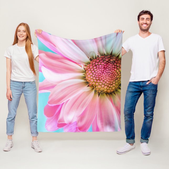 Couverture Polaire Giant Rose Daisy (En situation)