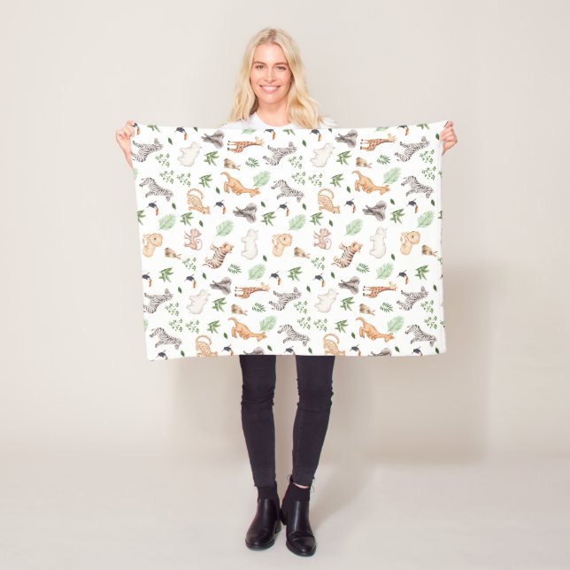 Couverture Polaire gibier Animal With Jungle Tree (En situation)