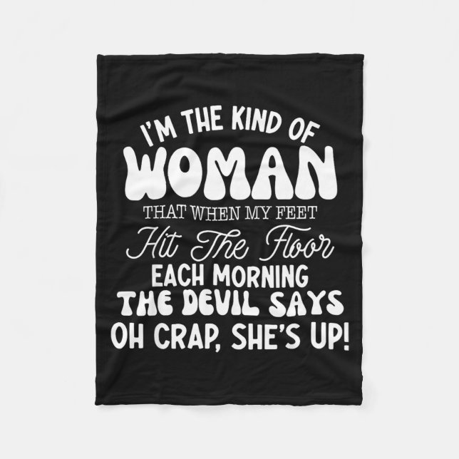 Couverture Polaire Gift For Women Motivational Quote Confident Woman  (Devant)