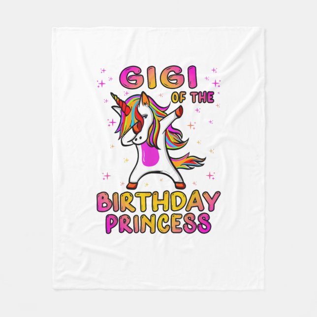 Couverture Polaire Gigi de la princesse d'anniversaire - Grand-mère D (Devant)