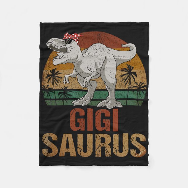 Couverture Polaire Gigisaurus T Rex Dinosaur Gigi Saurus Fête des mèr (Devant)