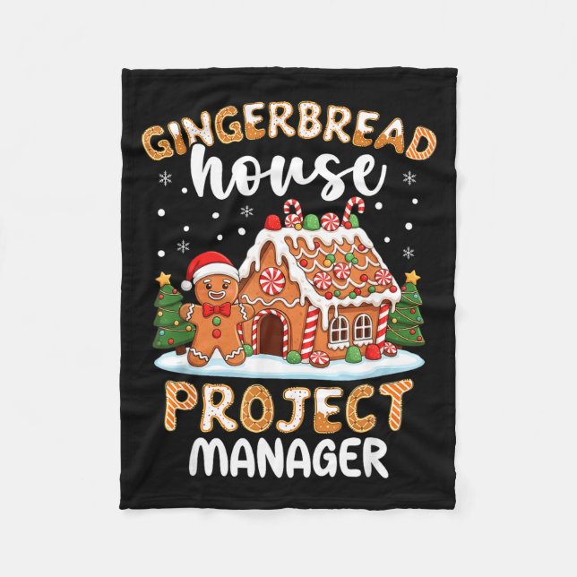 Couverture Polaire Gingerbread House Project Manager Christmas Cookie (Devant)