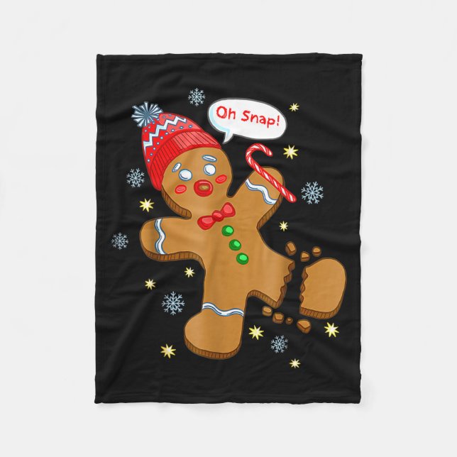 Couverture Polaire Gingerbread Man Cookie Ugly Sweater Oh Snap Christ (Devant)