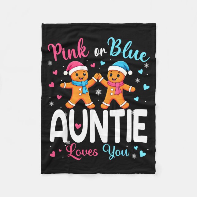 Couverture Polaire Gingerbread Nk Or Blue Auntie Loves You Christmas  (Devant)