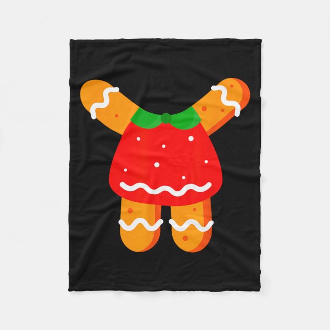Couverture Polaire Gingerbread Women Girls Body Costume Halloween Or  (Devant)
