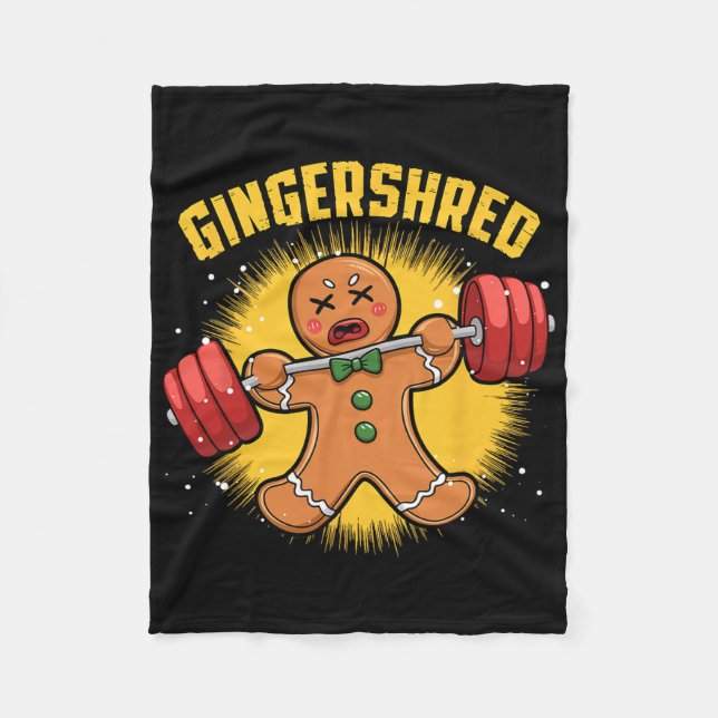 Couverture Polaire Gingersher Funny Gingerbread Homme Gym Bodybuildin (Devant)