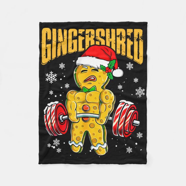 Couverture Polaire Gingersher Funny Gingerbread Homme Gym Bodybuildin (Devant)