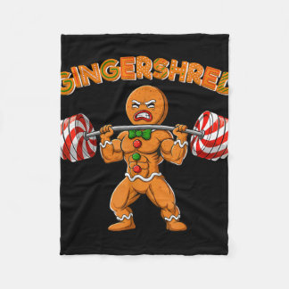 Couverture Polaire Gingershred Bodybuilder Funny Gingerbread Man Weig