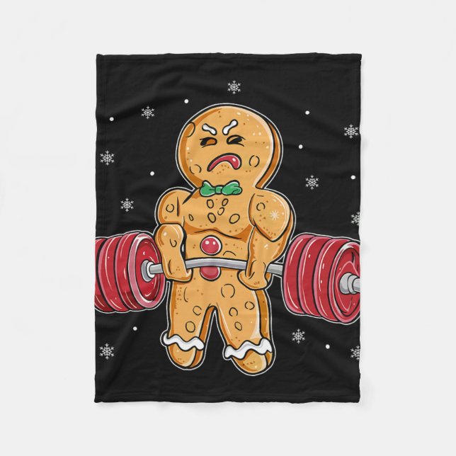 Couverture Polaire Gingershred Funny Gingerbread Man Gym Bodybuilding (Devant)