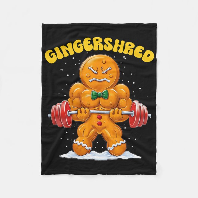 Couverture Polaire Gingershred Funny Gingerbread Man Gym Bodybuilding (Devant)