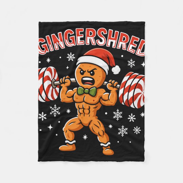 Couverture Polaire Gingershred Funny Gingerbread Man Gym Bodybuilding (Devant)