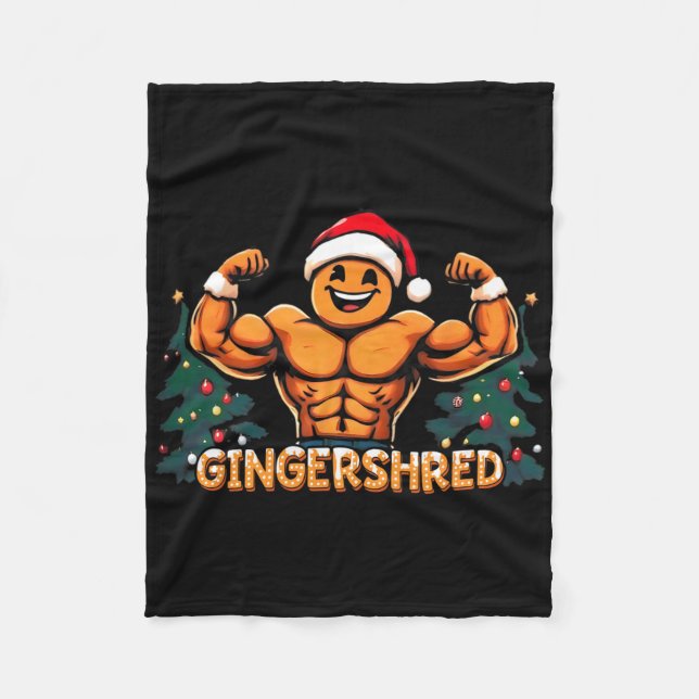 Couverture Polaire Gingershred Funny Gingerbread Man Gym Bodybuilding (Devant)