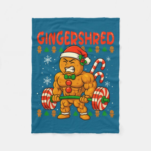Couverture Polaire Gingershred Gingerbread Lifting Funny Christmas Gy (Devant)