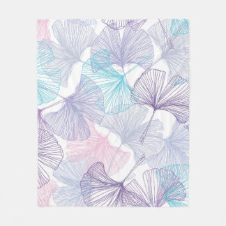 Couverture Polaire Gingko Biloba Rose Quartz Motif