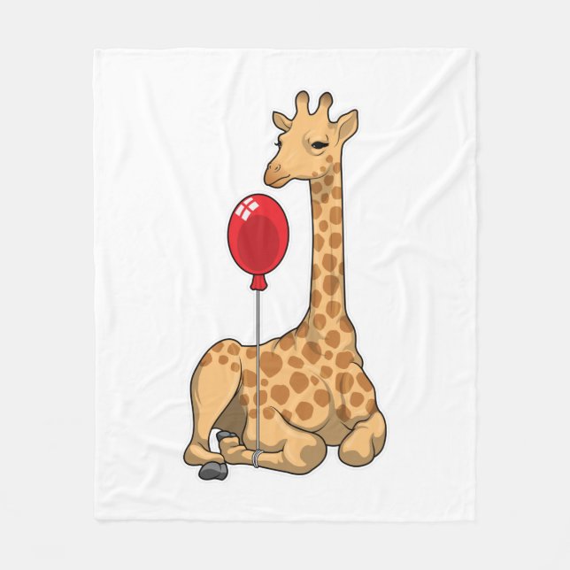 Couverture Polaire Girafe balloon (Devant)