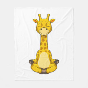 Couverture Polaire Giraffe à la méditation de Yoga