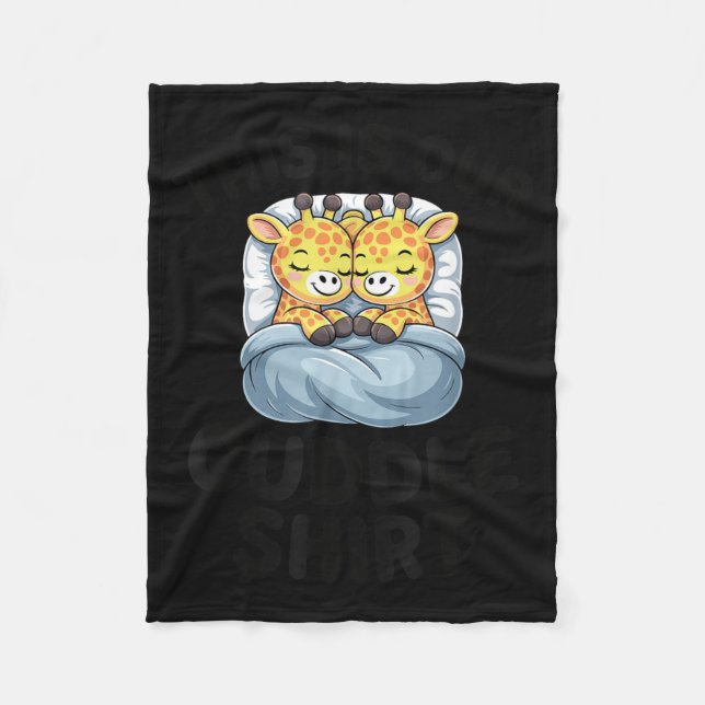 Couverture Polaire Giraffe Couple Cute Love This Is Our Cuddle  (Devant)