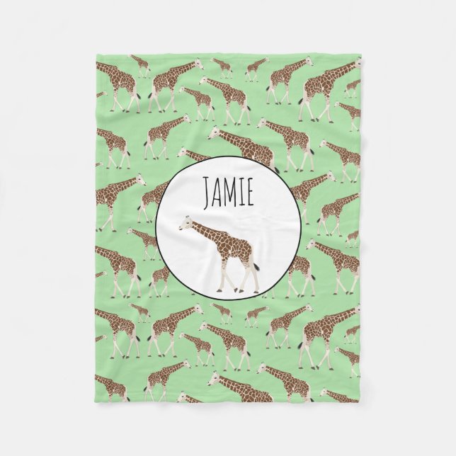 Couverture Polaire Giraffe Jungle Safari animal (Devant)