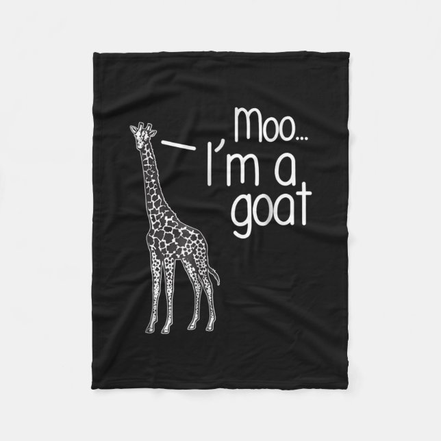 Couverture Polaire Giraffe Moo Je suis une chèvre (Devant)