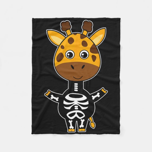Couverture Polaire Giraffe Squelette Xray Costume mignon Halloween fa (Devant)