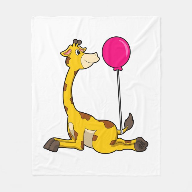 Couverture Polaire Giraffe with Balloon (Devant)