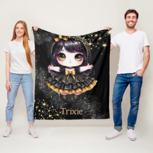 Couverture Polaire Girl Goth Cute Décor Personnalisé Cadeau Gothic Ka