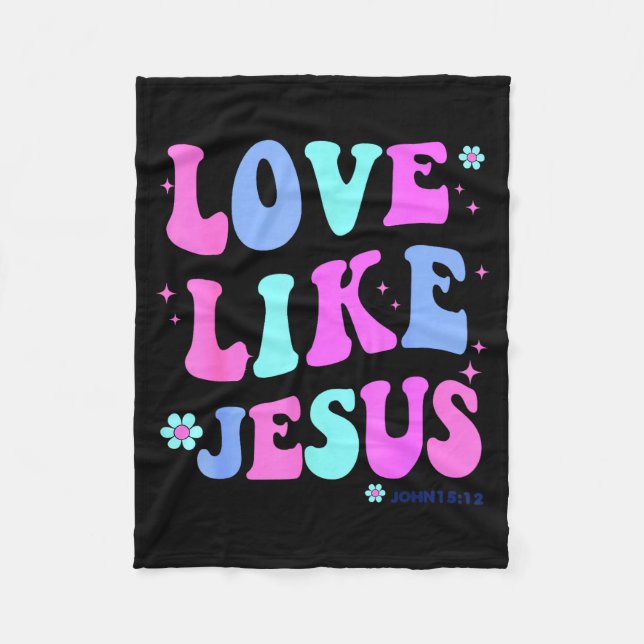 Couverture Polaire Girl Love Like Jesus Cute Christian Teen Women God (Devant)