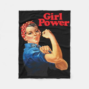 Couverture Polaire Girl Power T Shirt Feminist Roar Résiste Non