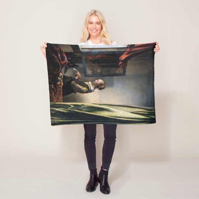 Couverture Polaire Girl Reading a Letter à Open Window, Vermeer (En situation)