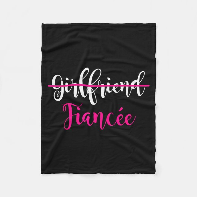 Couverture Polaire Girlfriend Fiancee Shirt Engagement Party Couple T (Devant)