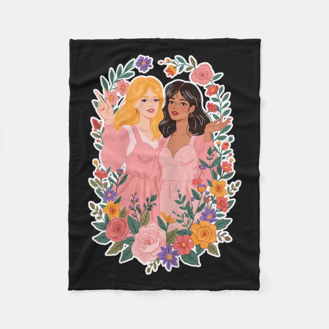 Couverture Polaire Girls Friendship Bloom Ies Sisterhood Together Lau (Devant)