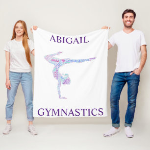 Couverture Polaire Girls Gymnastique Word Art / Word Cloud