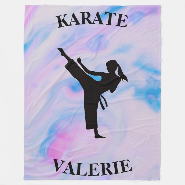 Couverture Polaire Girls Karate Pastel Swirl (Devant)