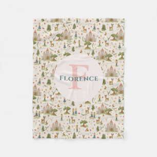 Couverture Polaire Girls Magical Whimsical Pink Fairytale Story Enfan