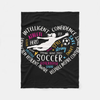 Couverture Polaire Girls Soccer Goalkeeper Heart Love For Goalie Teen