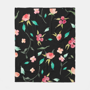 Couverture Polaire Gisements de fleur couvrants d'aquarelle
