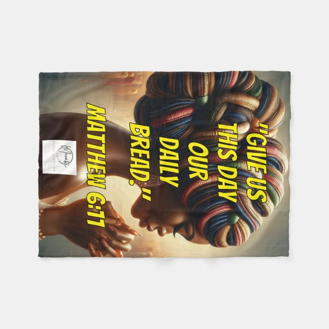 Couverture Polaire Give Us This Day Our Daily Bread." (Matthew 6:11)  (Devant (Horizontal))