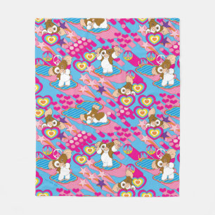 Couverture Polaire Gizmo   Pink Peace & Love Motif