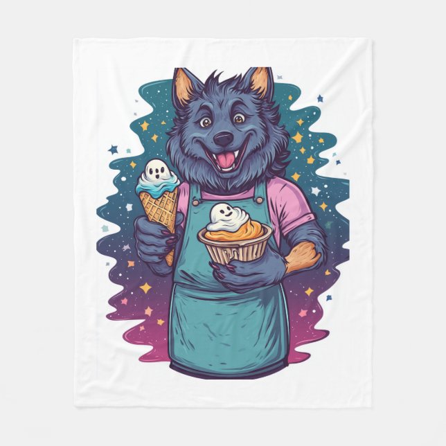 Couverture Polaire Glace au stand du loup-garou (Devant)