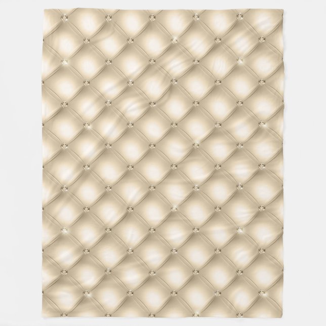 Couverture Polaire Glam Cream Champagne Diamond Glitz Mariage (Devant)